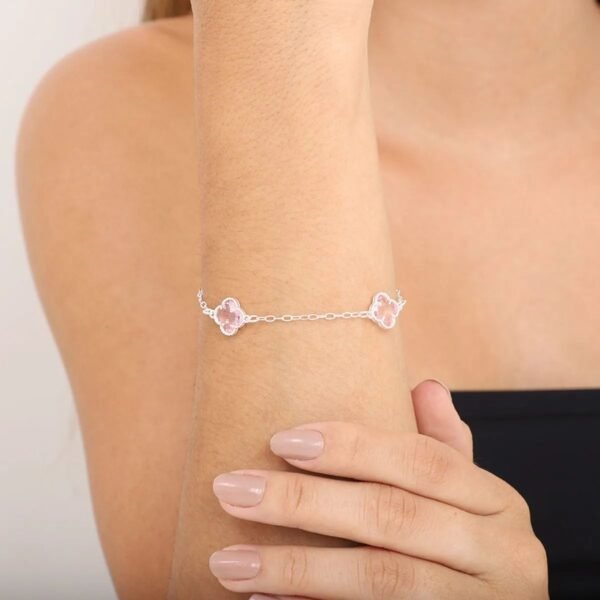 PULSEIRA TREVOS EM ZIRCÔNIA - PRATA 925 - Image 3
